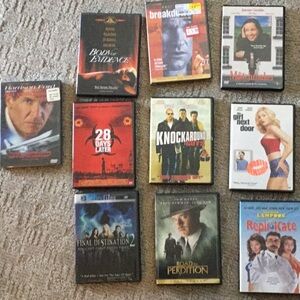 DVD's, Rated R, 10/8, Gently used